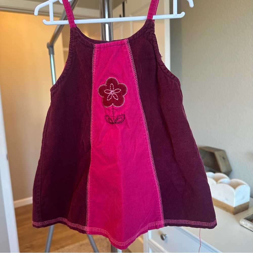 Vintage Pink and Purple Kids Jumper Dress - Picture 1 of 5